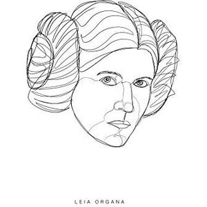Komar Wandafbeelding | Star Wars Classic Force Faces Leia | kinderkamer, jeugdkamer, decoratie, kunstdruk | zonder lijst | WB101-50x70 | grootte: 50 x 70 cm (breedte x hoogte)