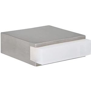 EVI Herrajes, Vierkante Deurstopper, Zelfklevend, Roestvrij Staal, Wit Rubber, Ref.I-197/35x14-B