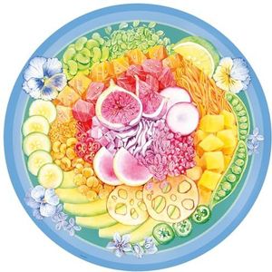 Ravensburger Puzzle 17351 - Circle of Colors Poke Bowl - ronde puzzel van 500 stukjes voor volwassenen en kinderen van 12 jaar en ouder