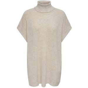 ONLY Dames ONLPARIS Life Loose HIGHN Wool KNT Sweater Vest, Pumice Stone/Detail:W. Melange, S (3-pack)