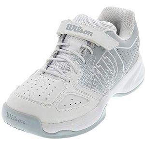 Wilson Kaos K tennisschoenen voor alle oppervlakken, voor alle soorten spelers, uniseks, kinderen en jongens, meerkleurig, wit, lichtblauw, zwart