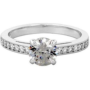 Swarovski Attract ring, Ronde slijpvorm, Pavé, Wit, Rodium toplaag