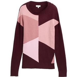 TOM TAILOR Damestrui, 39266 - Rood Rose Geometrisch Design, XXL