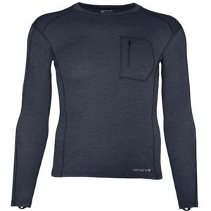 Carhartt Men's MBL119 Base Force® Heavyweight Base Layer Poly-Wool Crew - Large Regular - Navy Heather