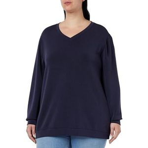 TRIANGLE Dames sweatshirt met opstaande kraag, blauw, 52