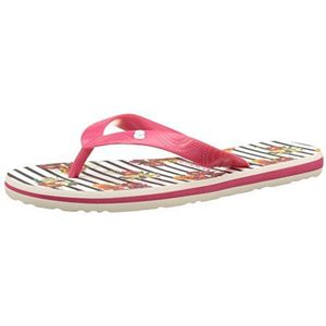 Desigual Dames Flip Flop Flores en Rayas sandalen, wit wit wit 1000, 40 EU