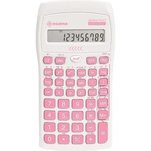 OSAMA - Wetenschappelijke rekenmachine met 56 functies, 10 Mantissa-cijfers en 2 exponenten, schoolspullen met schuifhoes voor staatsexamens - schoolmateriaal voor terug naar school, roze