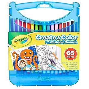 Crayola - Koffer Set SuperTips Afwasbare Viltstiften, 65 stuks, Creatieve Activiteit en Cadeau voor Kinderen, vanaf 4 jaar, 04-0377