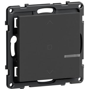LEGRAND, SEANO with Netatmo wandzender rolluiken, aansturing van verbonden rolluikschakelaars, extra platte installatie, 3 V-knoopcellen inbegrepen (levensduur 8 jaar), kleur: antraciet, 765939