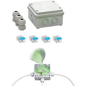 Arnocanali GL-BOX100 2-componenten rubberen isolatie- en afdichtmiddelset met aansluitdoos en kabelschroefverbinding, meerkleurig