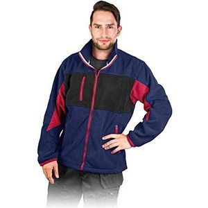Leber&Hollman LH-FMN-P_Gbcxl Vormen Fleece Beschermende Blouse, Donkerblauw-zwart-rood, XL Maat