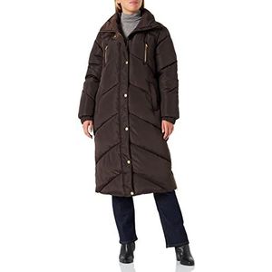 KAFFE Damesjas, gevoerde jas, puffer, longline zonder capuchon, dames, Java, 40