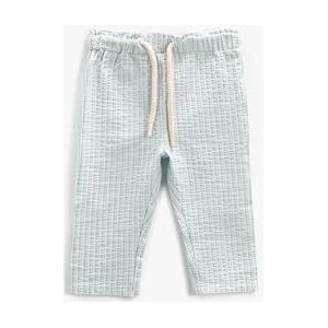 Koton Baby Boy Broeken Slim Fit Trekkoord Textured, Blue Stripe (6s3), 12-18 Maanden