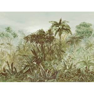 Rasch 486063 vlies met jungle-motief en palmen in groen uit de collectie Florentine III-3,00 m x 4,00 m (L x B) fotobehang