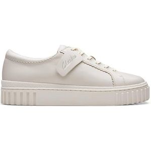 Clarks Premium Mayhill Walk Sneakers voor dames, Off White Lea, 38 EU, Off White Lea, 38 EU