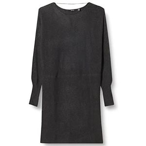 VERO MODA Tall Dames VMRUBELLEFILE LS Boat Short Jurk Tall Jurk, Donkergrijs Melange, XS/T, dark grey melange, XS/Tall