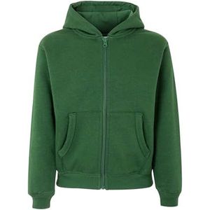 Mukua Byron Kids Kindersweatshirt met ritssluiting en capuchon, Groen (Bottle Green), 12-14 años