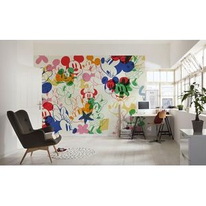 Disney Vlies fotobehang - Mickey and Minnie Mixture- afmetingen 400 x 250 cm - kinderkamer, behang, kinderbehang