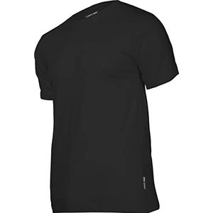 LAHTI PRO Heren T-Shirt | R-Neck | Maat: 2XL | Kleur: Zwart | Katoen Stretch Ronde Hals Regular Slim Fit Casual Top Korte Mouw T-shirt, zwart, XXL