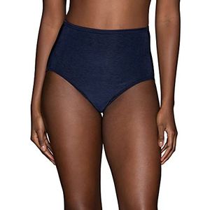Vanity Fair Verlichting slipje voor dames, zijdeachtige stretch en satijnen rand, Ghost Navy, 6