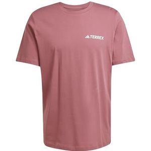 adidas Heren Terrex Graphic T-shirt, Burgundy, XS
