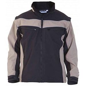 Hydrowear 042600 Rome Thermo Line Soft Shell Jacket, 100% Polyester, Medium Size, Khaki/Zwart