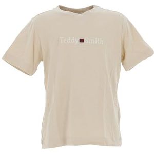 Teddy Smith T-Jim MC Jr T-shirt voor jongens, Lichtbeige, 12 Jaren
