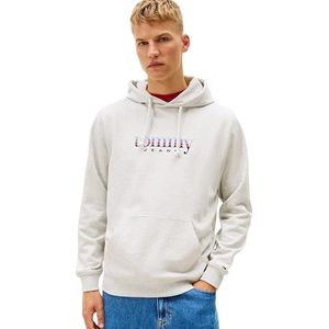 Tommy Jeans Heren TJM REG ENTRY DNA PLAY HOOD DM0DM22642 Pullover Hoodie, Grijs (Ice Grey Heather), L, Grijs (Ice Grey Heather), L