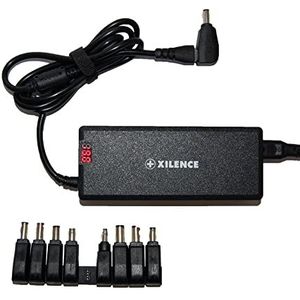 Xilence Universal Notebook Charger | Laptop Power Supply 9 tips. 90 Watt zwart