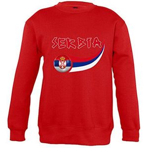 supportershop 8 sweatshirt Servië 8 unisex kinderen, rood, FR: L (maat fabrikant: 8 jaar)