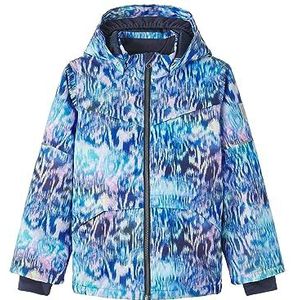 NAME IT Meisjes NKFSNOW10 Jacket Pastel Mix FO jas, Blue Tint, 134, Blue Tint, 134 cm