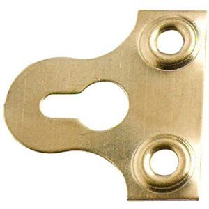 Bulk Hardware BH02759 gleuf glasplaat 50 mm, messing (verpakking van 25), wit, stuk
