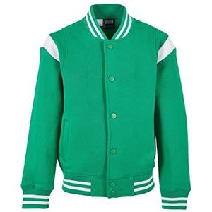 Urban Classics Kids Boys Inset College Sweat Jacket voor kinderen, Bodegagreen/wit, 146-152
