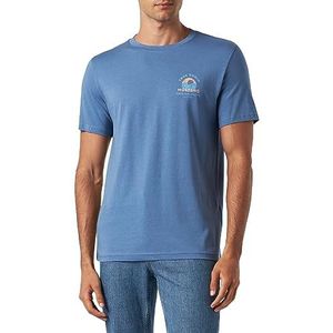 MUSTANG Heren Style Alex C Print T-shirt, Moonlight Blue 5169, M, Moonlight Blue 5169, M