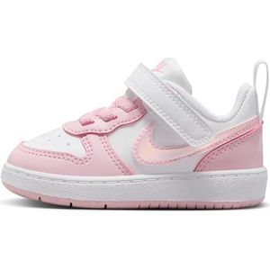 Nike Court Borough Low Recraft (Td) Sneakers voor jongens, Wit Roze Foam, 18.5 EU
