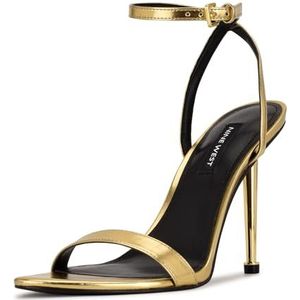 NINE WEST Reina damessandalen met hak, Goud Metallic 710, 38.5 EU