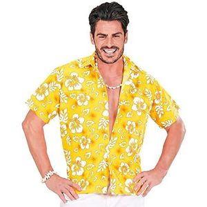 Widmann - Hawaii overhemd voor heren, geel, bloemenhemd, strandfeest, carnavalskostuum, carnaval