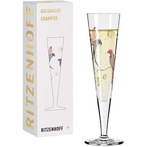 Ritzenhoff 1071016 champagneglas 200 ml – serie Goldnacht nr. 16 – elegant designstuk met echt goud – Made in Germany
