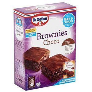 Dr.Oetker Chocolade brownies met bakvorm - bakmix voor 6 porties (360 g)