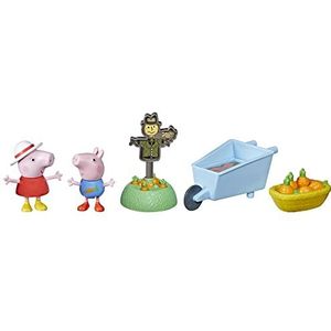 Peppa Pig F3767 Peppa’s avonturen, Peppa’s moestuinset voor peuters, met 2 figuren en 3 accessoires, vanaf 3 jaar,Meerkleurig