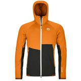 Ortovox - Fleece Rib Hoody - Fleecevest - Oranje - Capuchon, Stretch, Tweewegrits