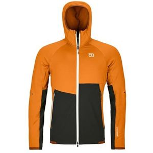 Ortovox - Fleece Rib Hoody - Fleecevest - Oranje - Capuchon, Stretch, Tweewegrits