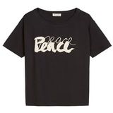 Shirt - Jersey - Ronde Hals - Normale Pasvorm - Kwartmouw - Tekst Print