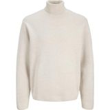 Jack & Jones - Jprblamilano Stitch Knit - Trui - Cloud Dancer - Colkraag