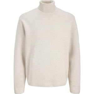 Jack & Jones - Jprblamilano Stitch Knit - Trui - Cloud Dancer - Colkraag