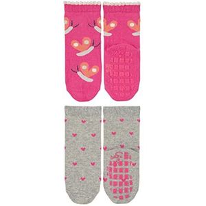 Sterntaler ABS-sokken, dubbelpak, vlindersokken, meisjes, Roze, 18