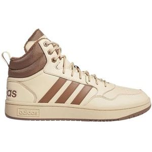 adidas Heren Hoops 3.0 Mid Lifestyle Basketbal Klassieke Bont Voering Winterized Schoenen, Beige Preloved Bruin Preloved Bruin, 46 2/3 EU