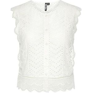 PIECES - KARISMA - Blousetop - Gehaakt Kant - Puur Katoen