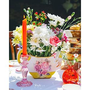 Talking Tables Truly Scrumptious; decoratieve bloemensieraden-theepot in elegante vintage-stijl voor theekransen, bruiloften en verjaardagsfeestjes, kleurrijk
