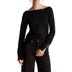 United Colors of Benetton Shirt SC Boot M/L, Zwart, M